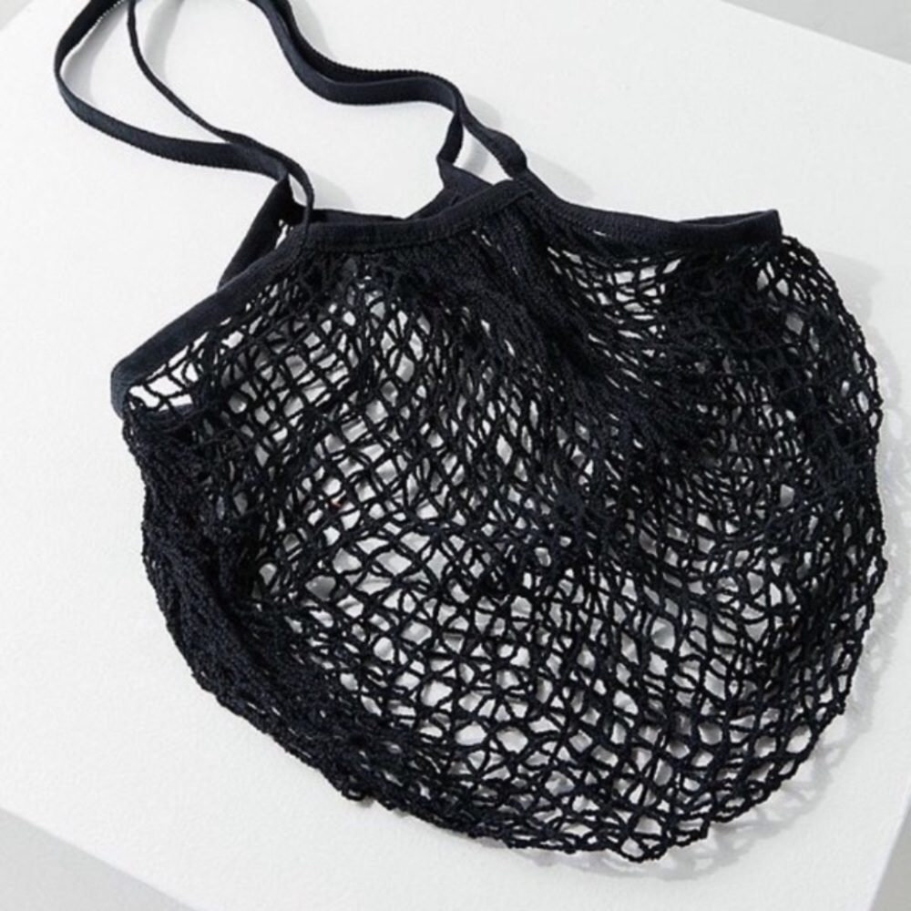 Parisienne Market Open Net Tote Black - Picture 2 of 8